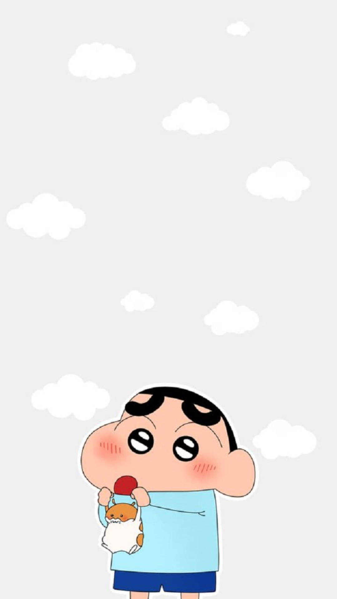 Adorable Hamster With Shinchan Aesthetic Background