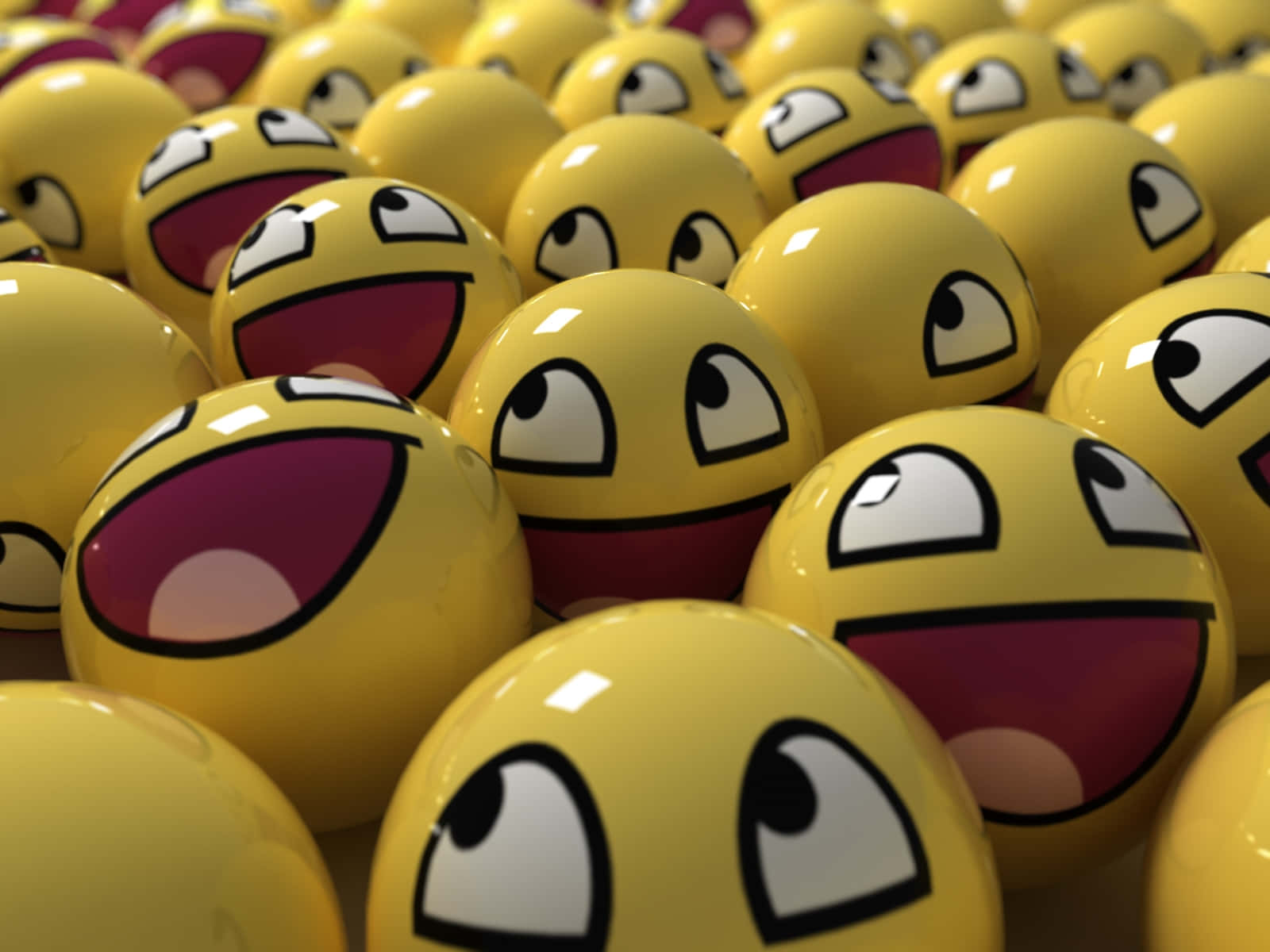 Adorable Happy Smile Balls Background