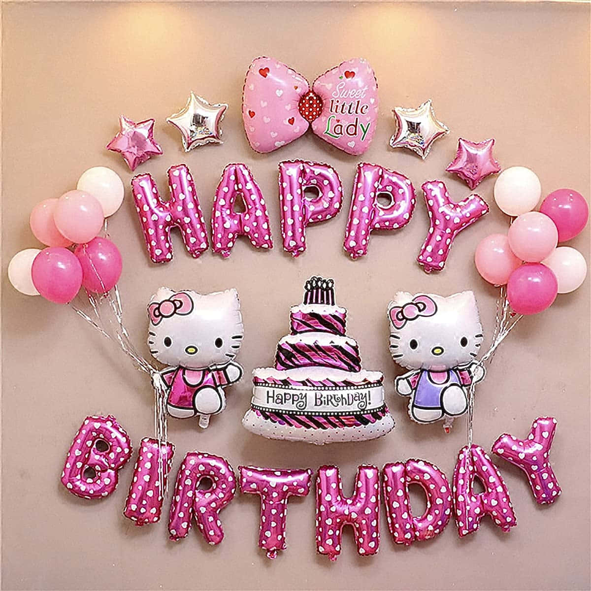 Adorable Hello Kitty Birthday Celebration Background