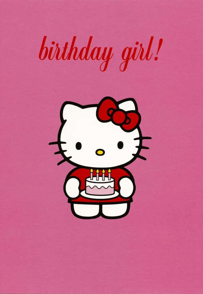 Adorable Hello Kitty Birthday Celebration Background