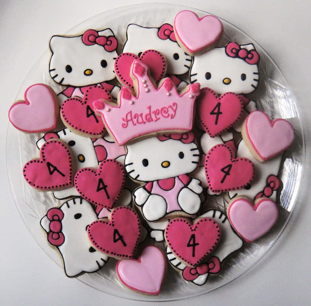 Adorable Hello Kitty Birthday Celebration Background