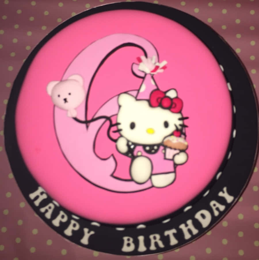 Adorable Hello Kitty Birthday Celebration Scene Background