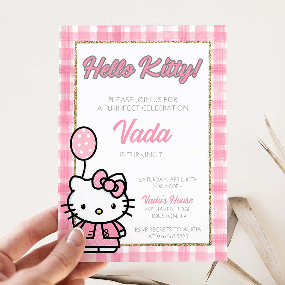 Adorable Hello Kitty Birthday Celebration Wallpaper