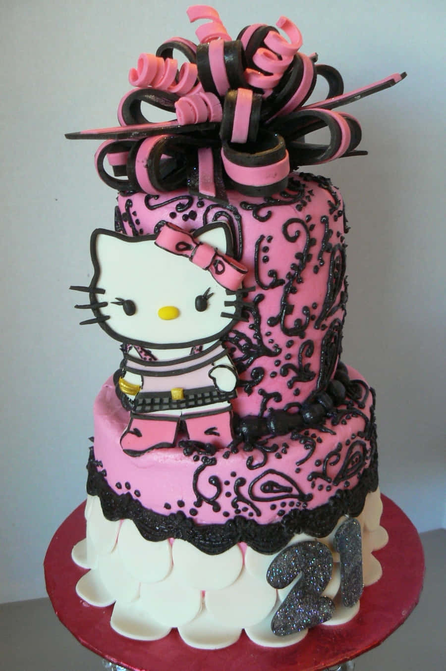 Adorable Hello Kitty Celebrating Birthday Background