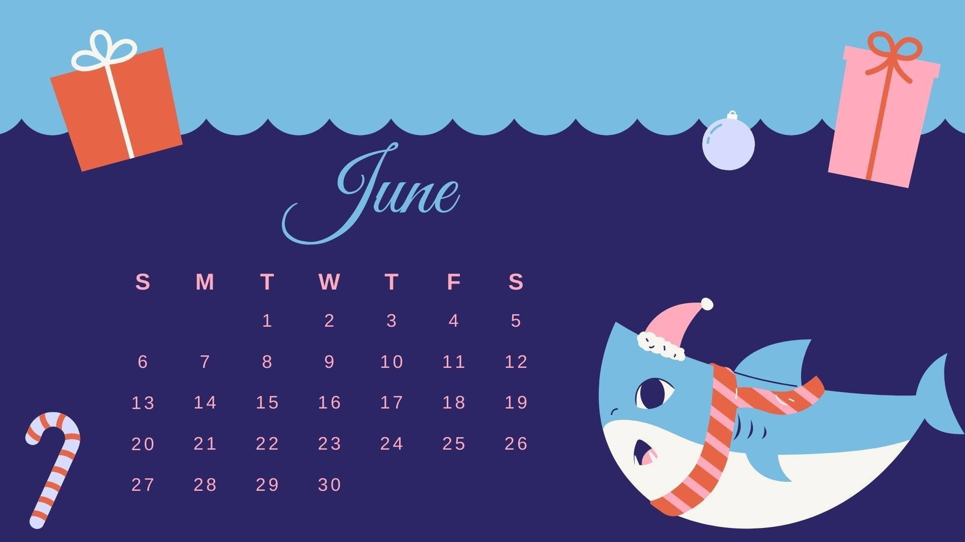 Adorable June 2021 Calendar Background