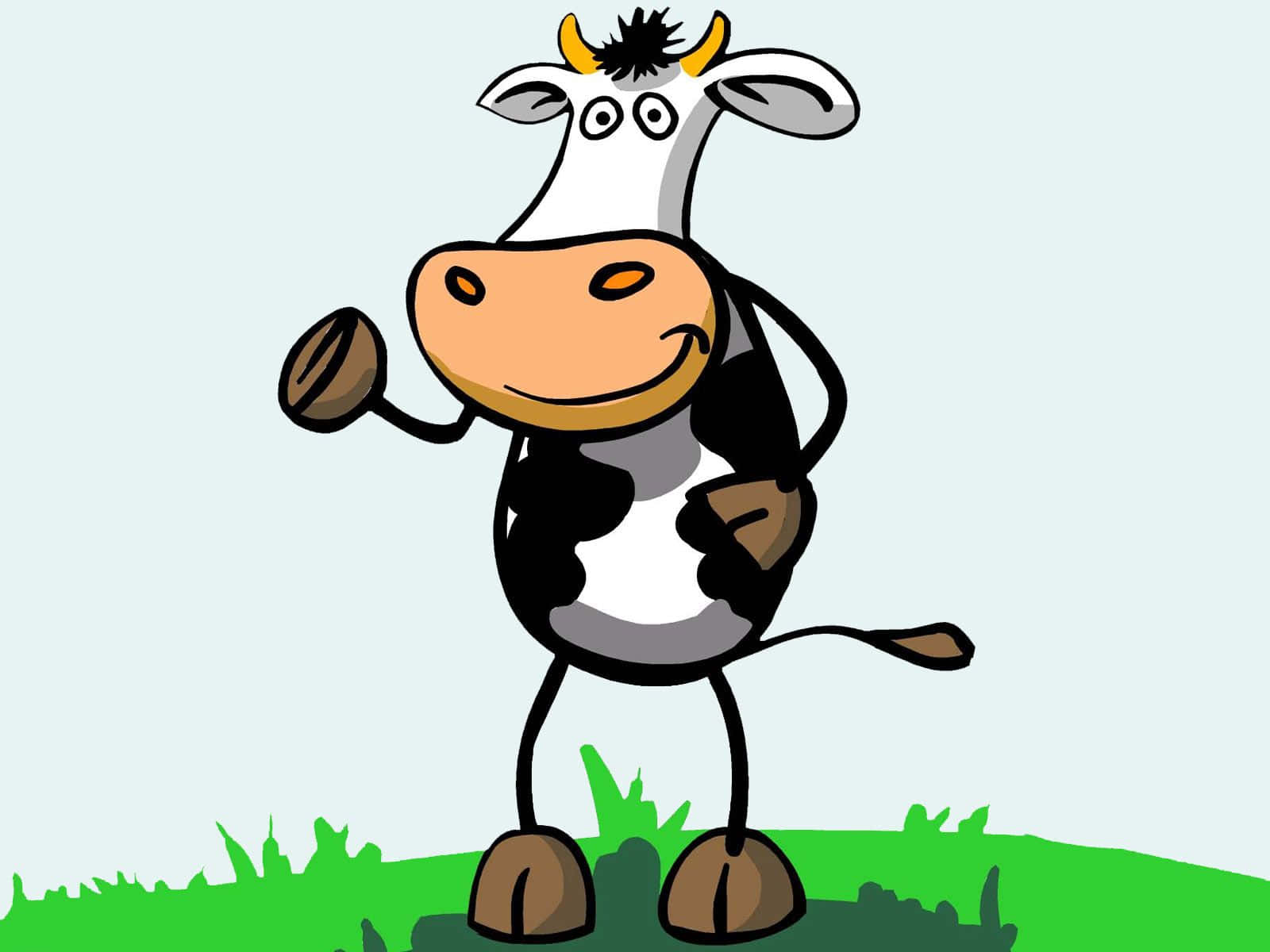 Adorable Kawaii Cute Cow - A Perfect Blend Of Cuteness And Charm Background