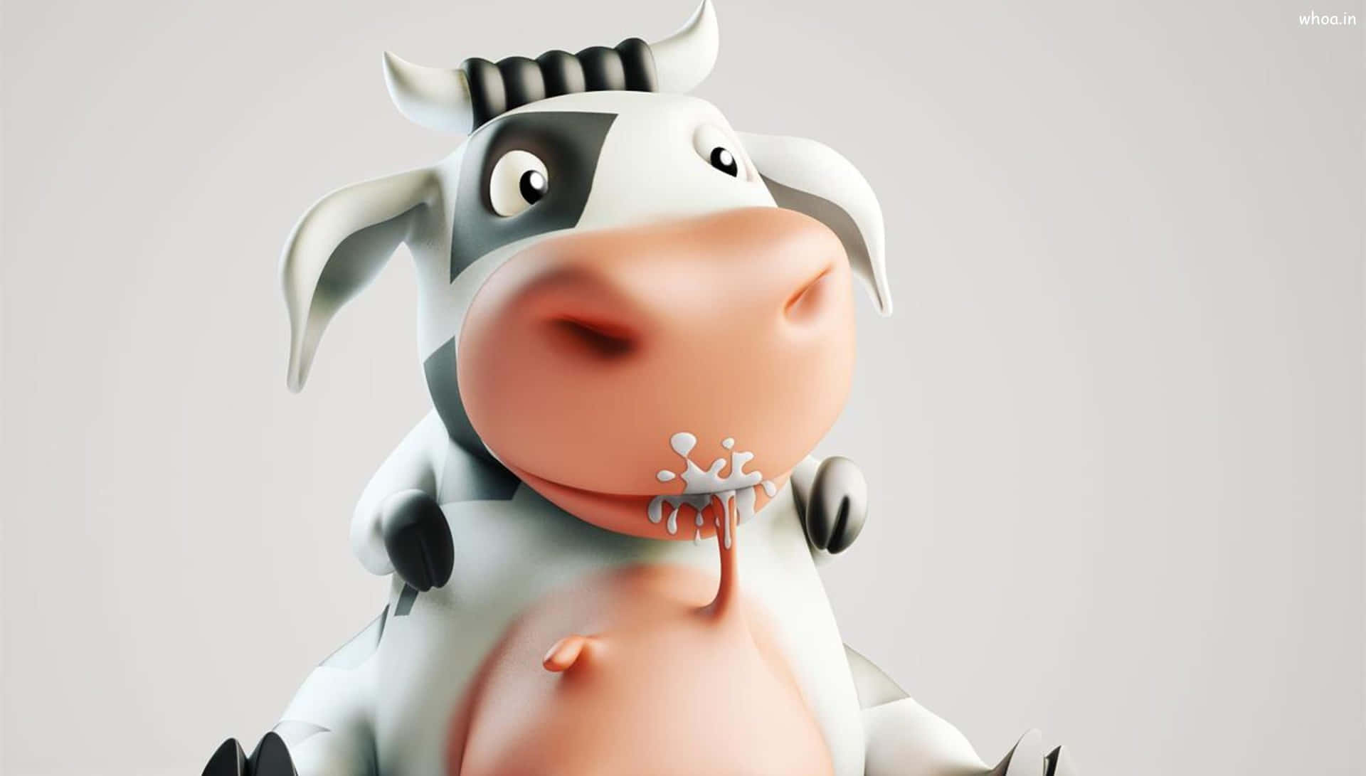 Adorable Kawaii Cute Cow Illustration Background