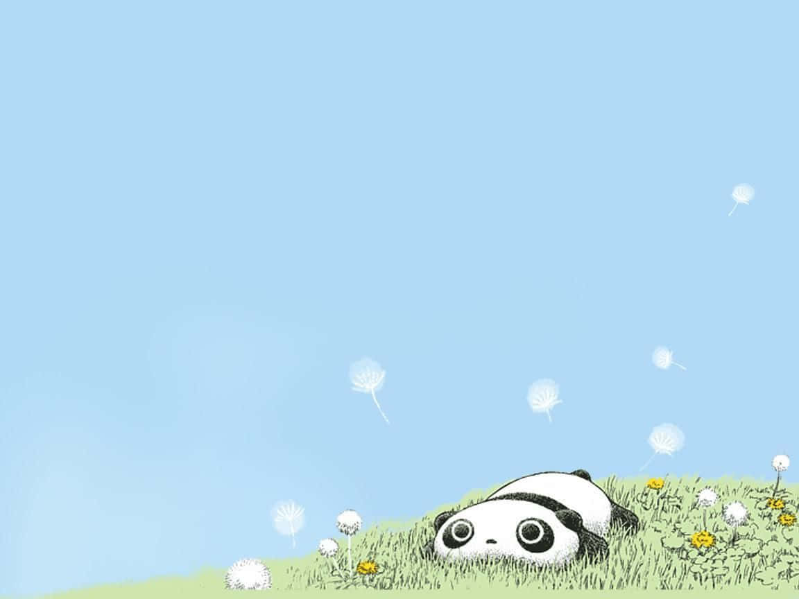 Adorable Kawaii Panda Background