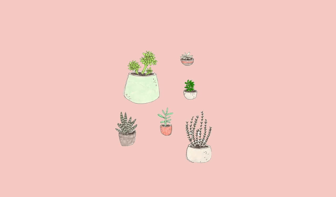 Adorable Kawaii Pink Aesthetic Desktop Wallpaper Background