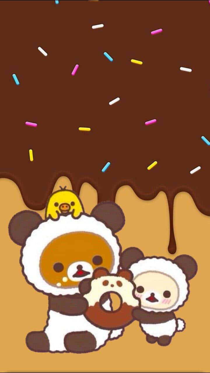 Adorable Kawaii Rilakkuma Bear Background