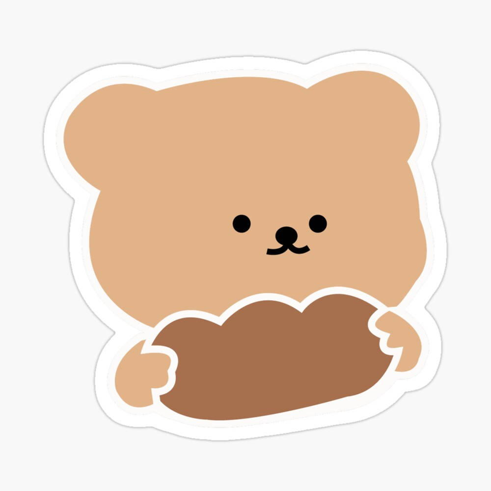 Adorable Korean Bear-shaped Bread Background