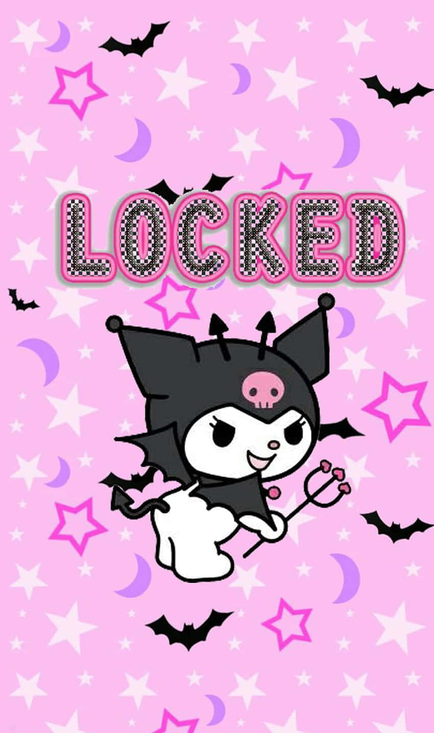 Adorable Kuromi Cartoon Embracing Pink Aesthetics