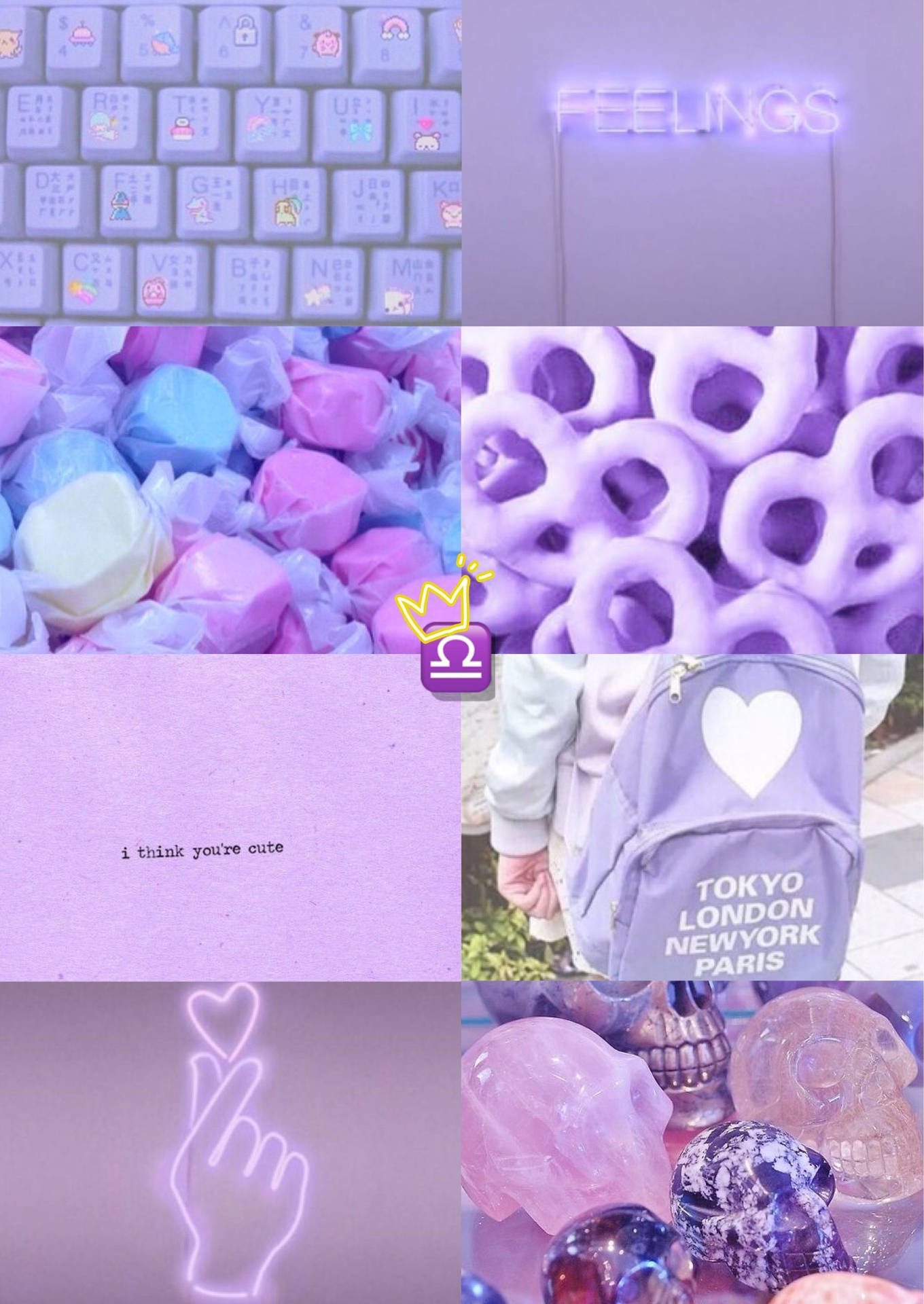 Adorable Lavander Keyboard Aesthetic Background