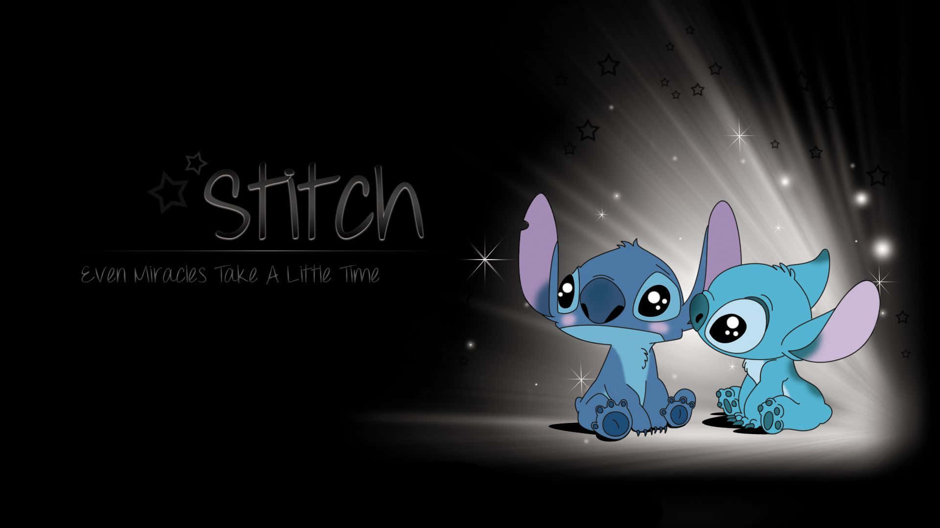 Adorable Lilo And Stitch Enjoying A Comforting Hug Background