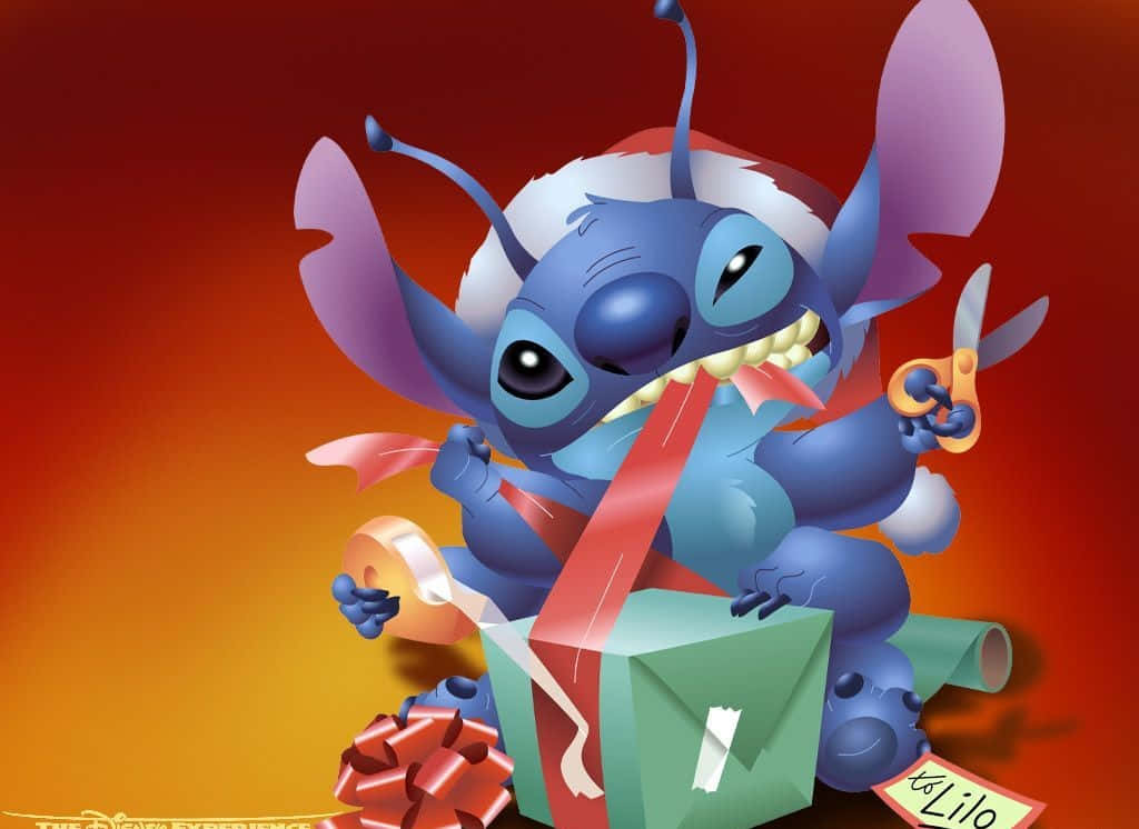 Adorable Lilo And Stitch Enjoying A Heartfelt Moment Background
