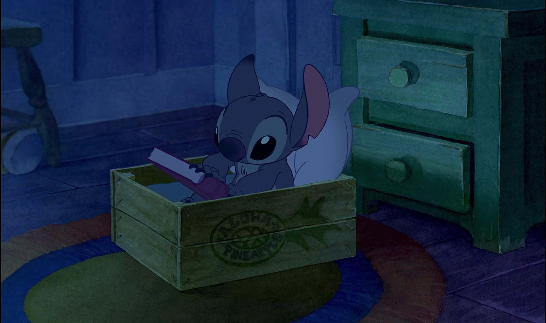 Adorable Lilo And Stitch Hug Background