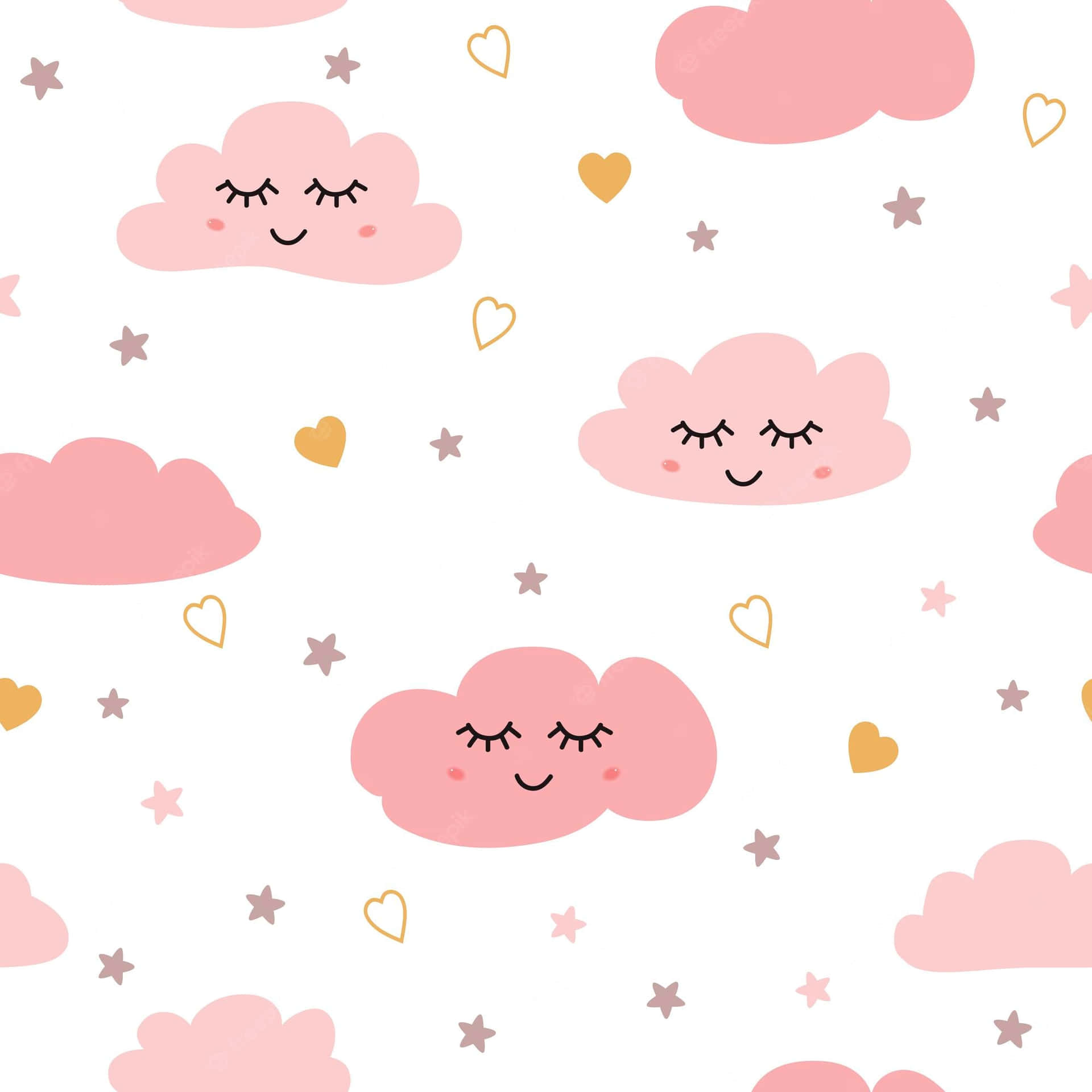 Adorable Little Girl In A Pink Onesie Background