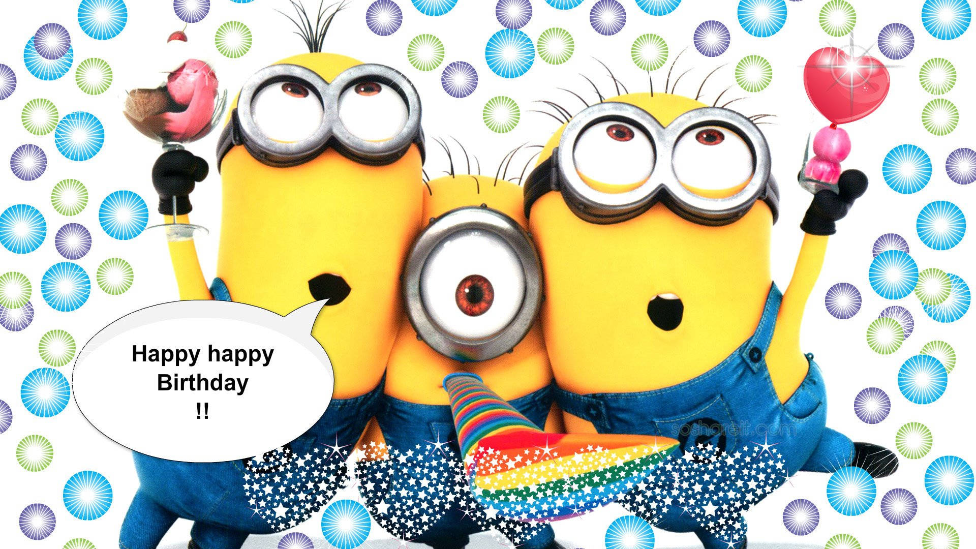 Adorable Minion Birthday Background