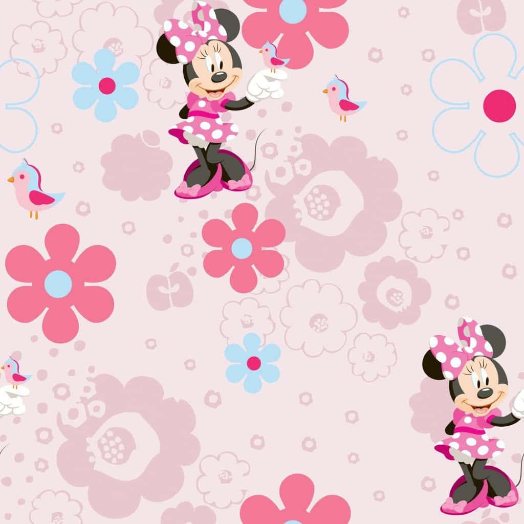 Adorable Minnie Mouse In Pretty Pink Background