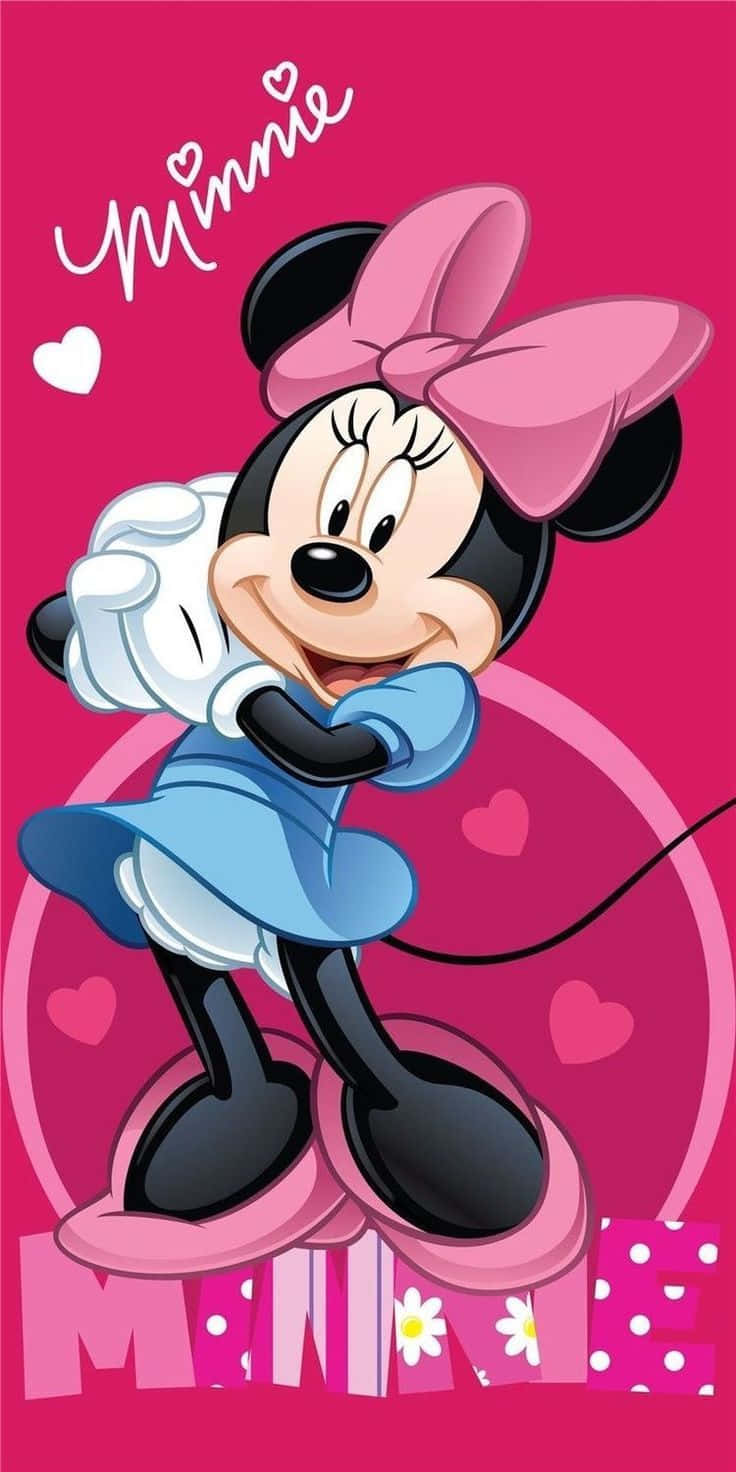 Adorable Minnie Mouse Looking To Capture Your Heart In Her Lovely Pink Dress. Background