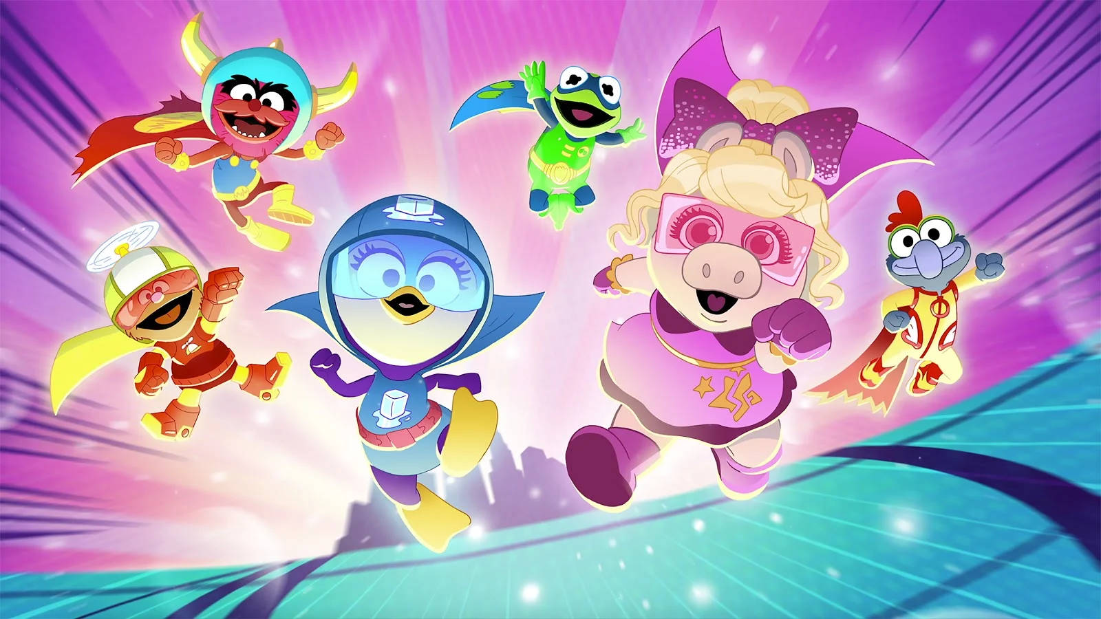 Adorable Muppet Babies Dressed As Superheroes Background