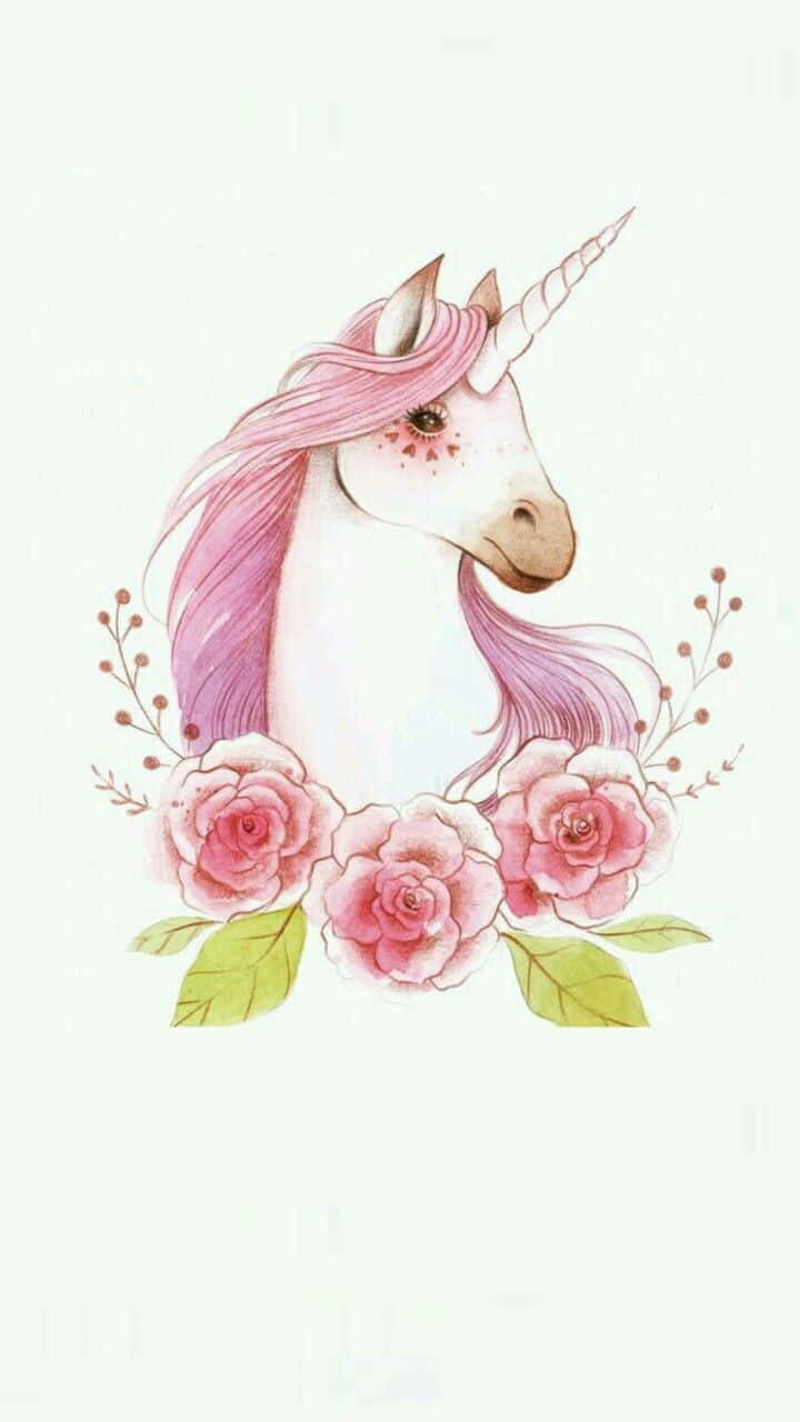 Adorable Pastel Unicorn Illustration