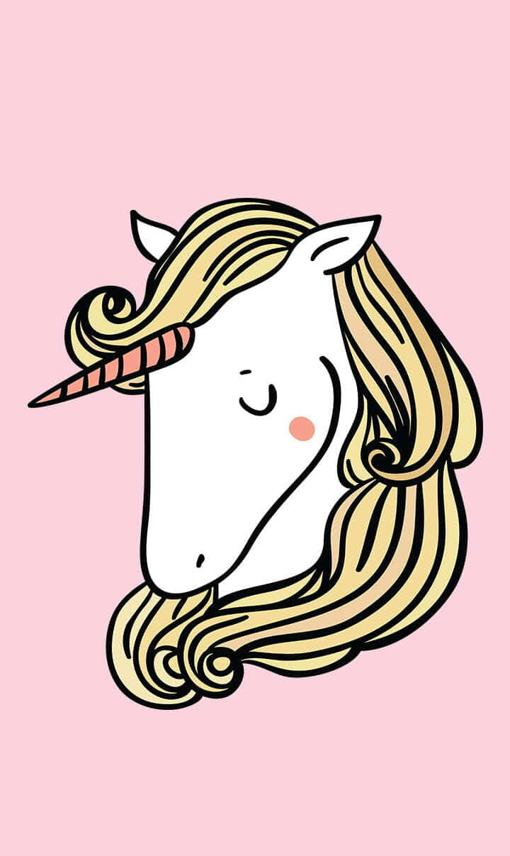 Adorable Pastel Unicorn In A Magical World Background
