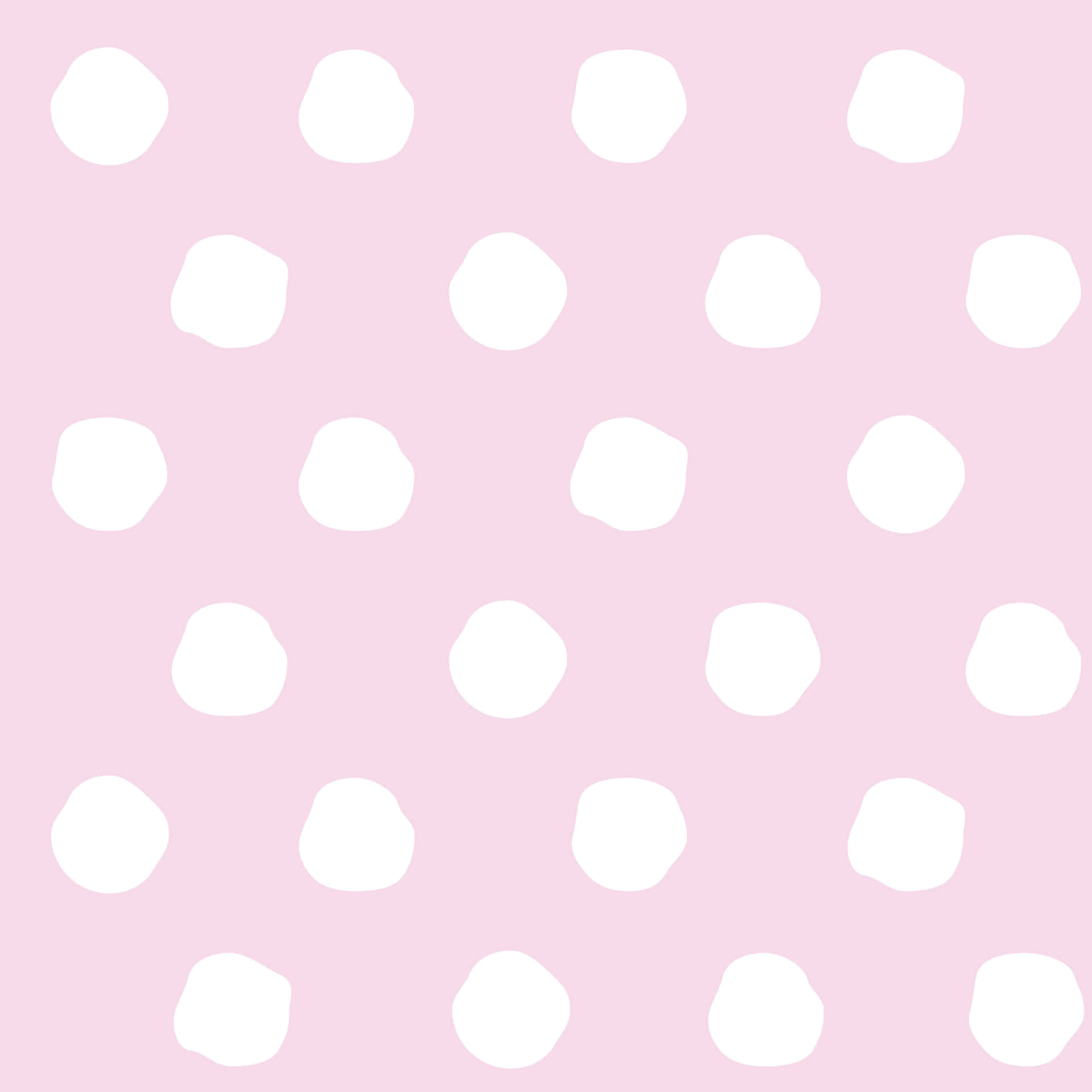 Adorable Pink And White Polka Dot Pattern Background