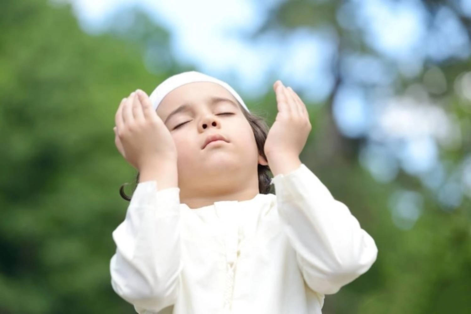 Adorable Praying Islamic Boy