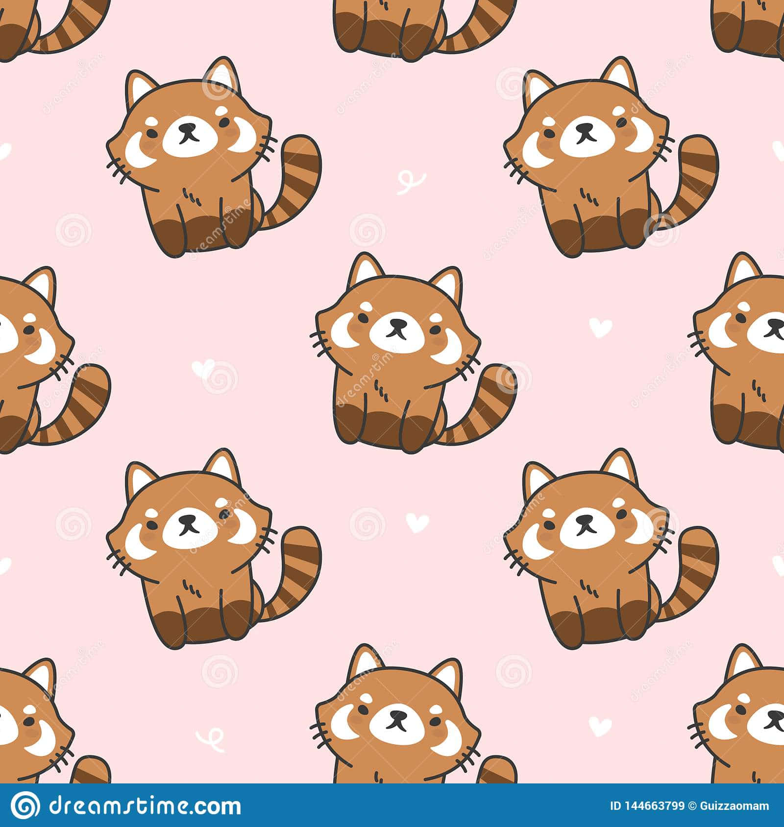 Adorable Red Panda Enjoying The Snow Background