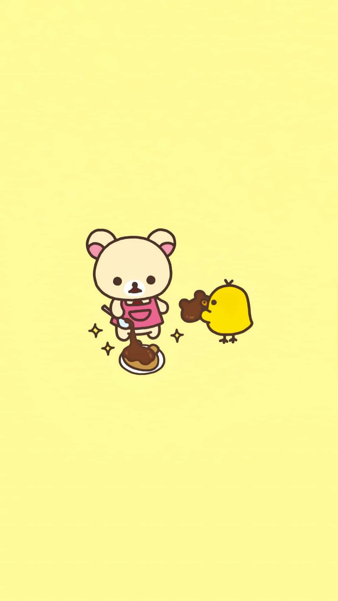 “adorable Rilakkuma Bear Enjoying Delicious Food” Background