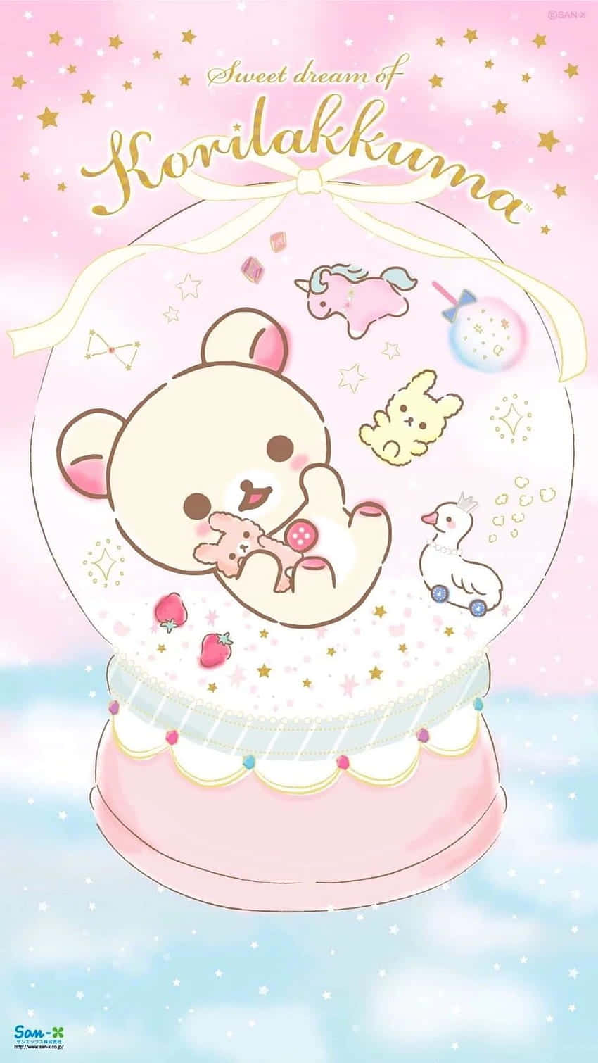 Adorable Rilakkuma In A Kawaii Outfit Background