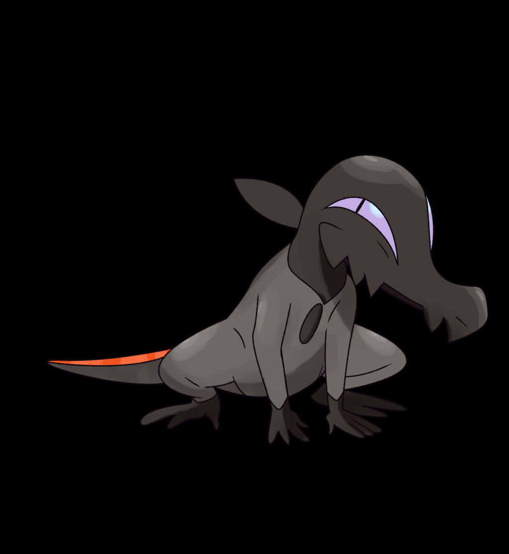 Adorable Salandit On A Clean White Background Background