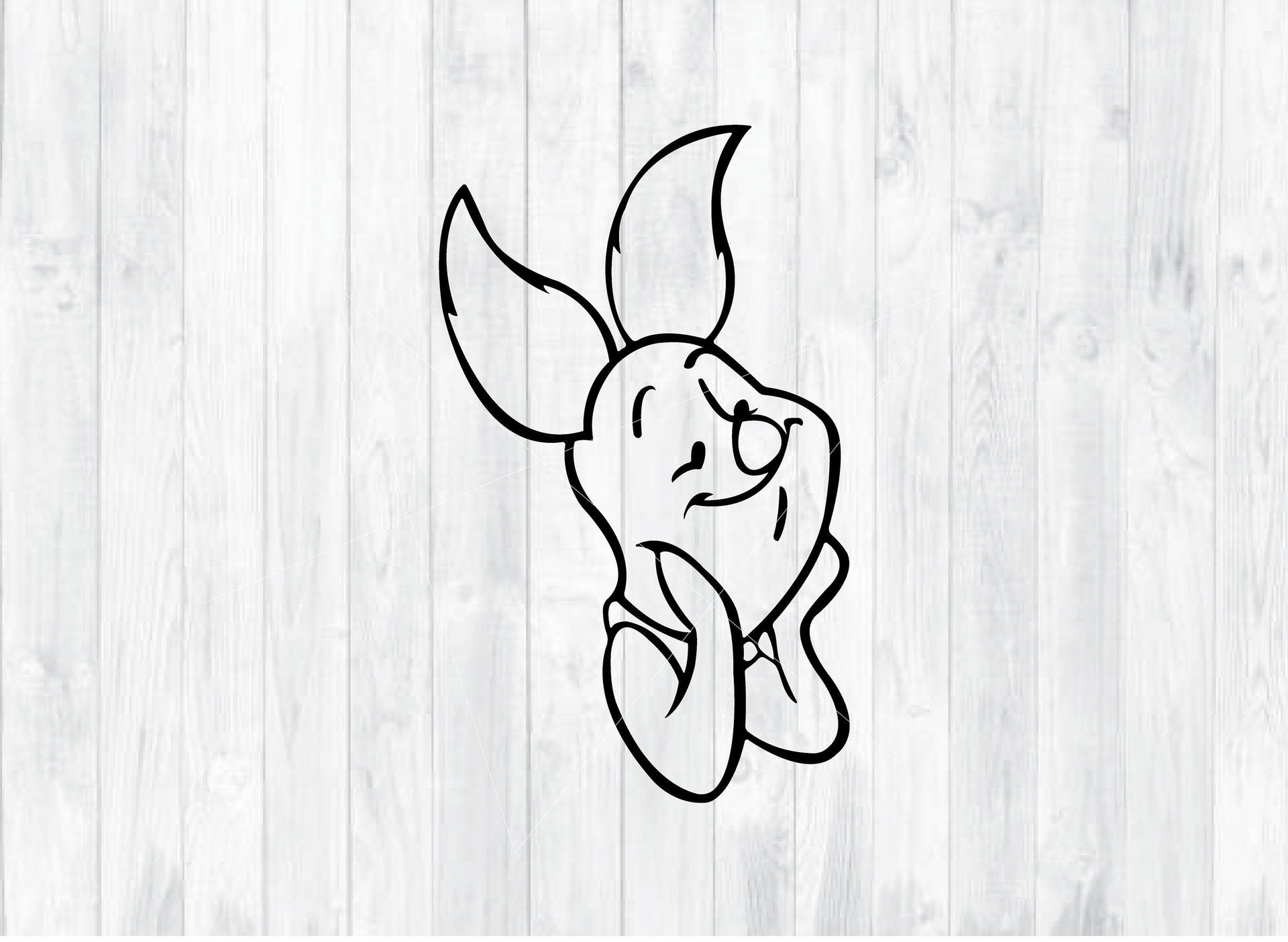 Adorable Sketch Of A Lovely Piglet Background