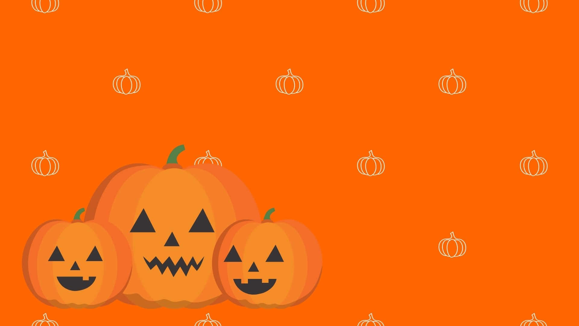 Adorable Smiling Jack-o'-lantern Background