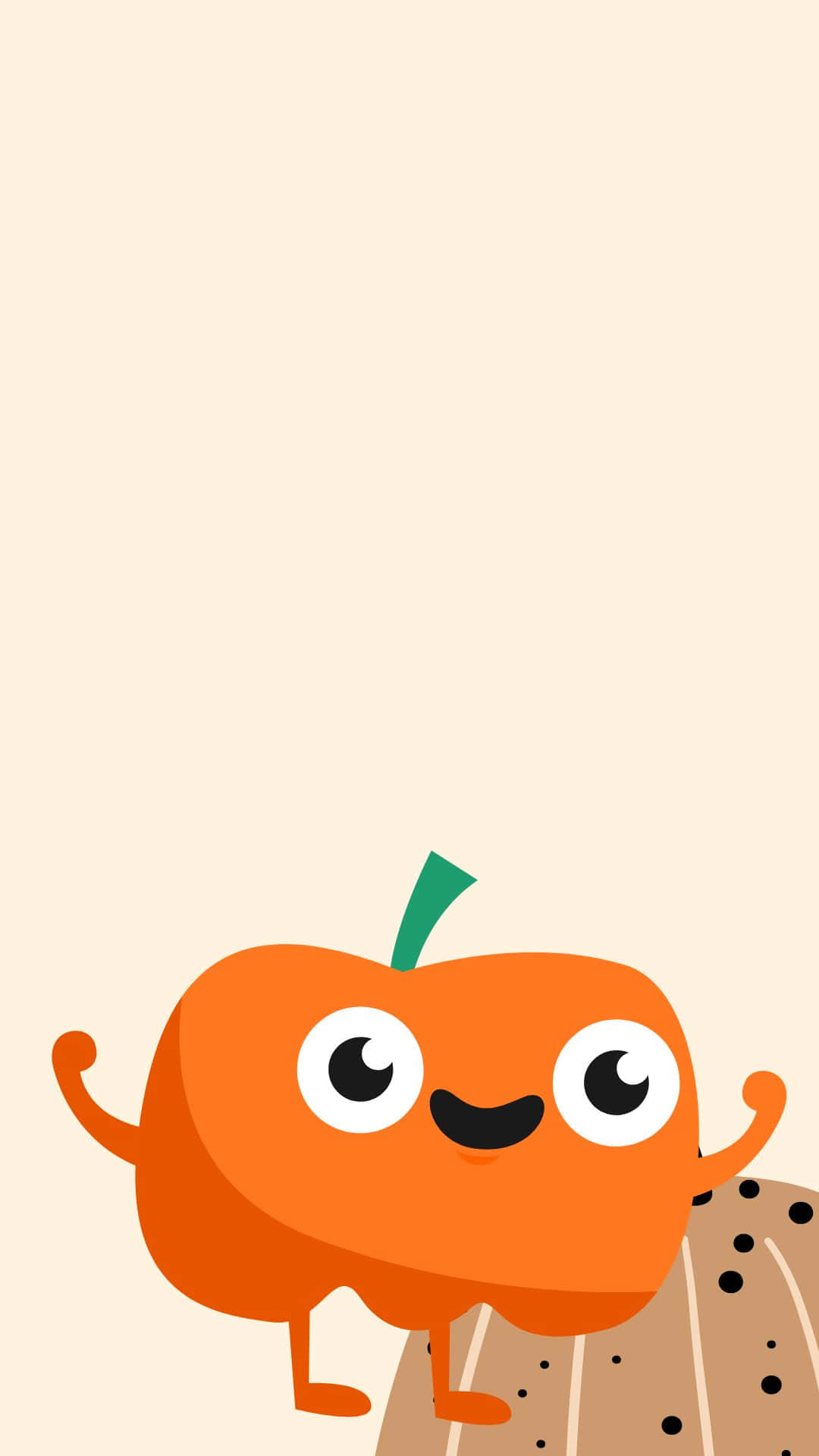 Adorable Smiling Pumpkin In A Dreamy Autumn Setting Background