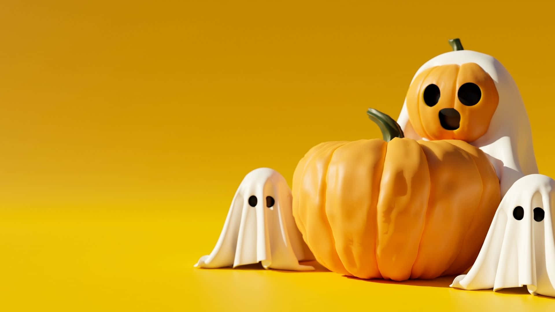 Adorable Smiling Pumpkin On A Wooden Surface