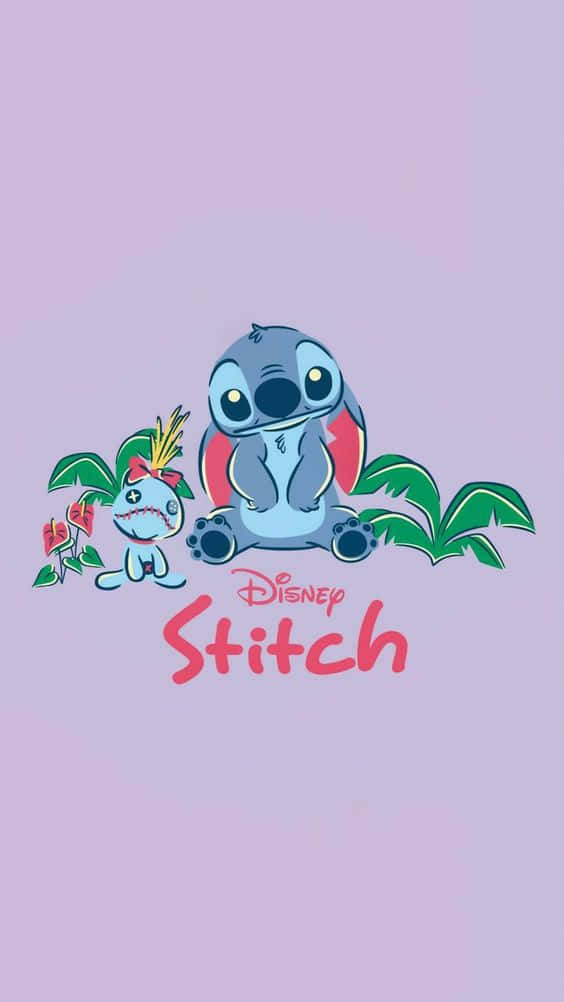 Adorable Stitch Disney Purple Background