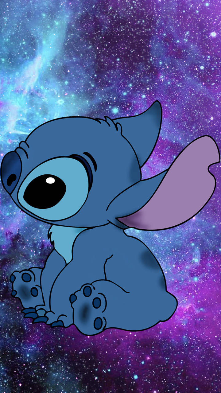 Adorable Stitch Galaxy Background