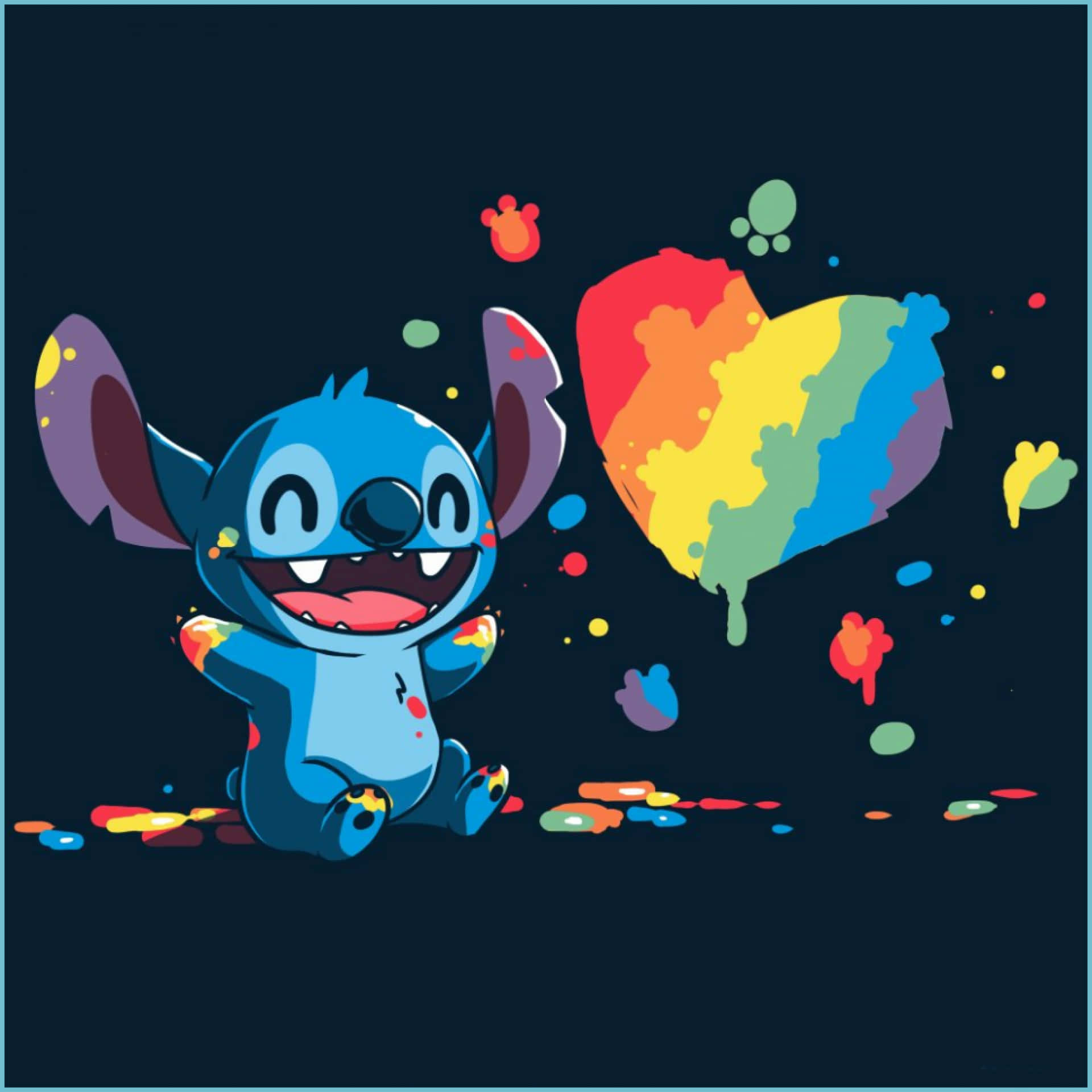 Adorable Stitch In Relaxing Mood Background