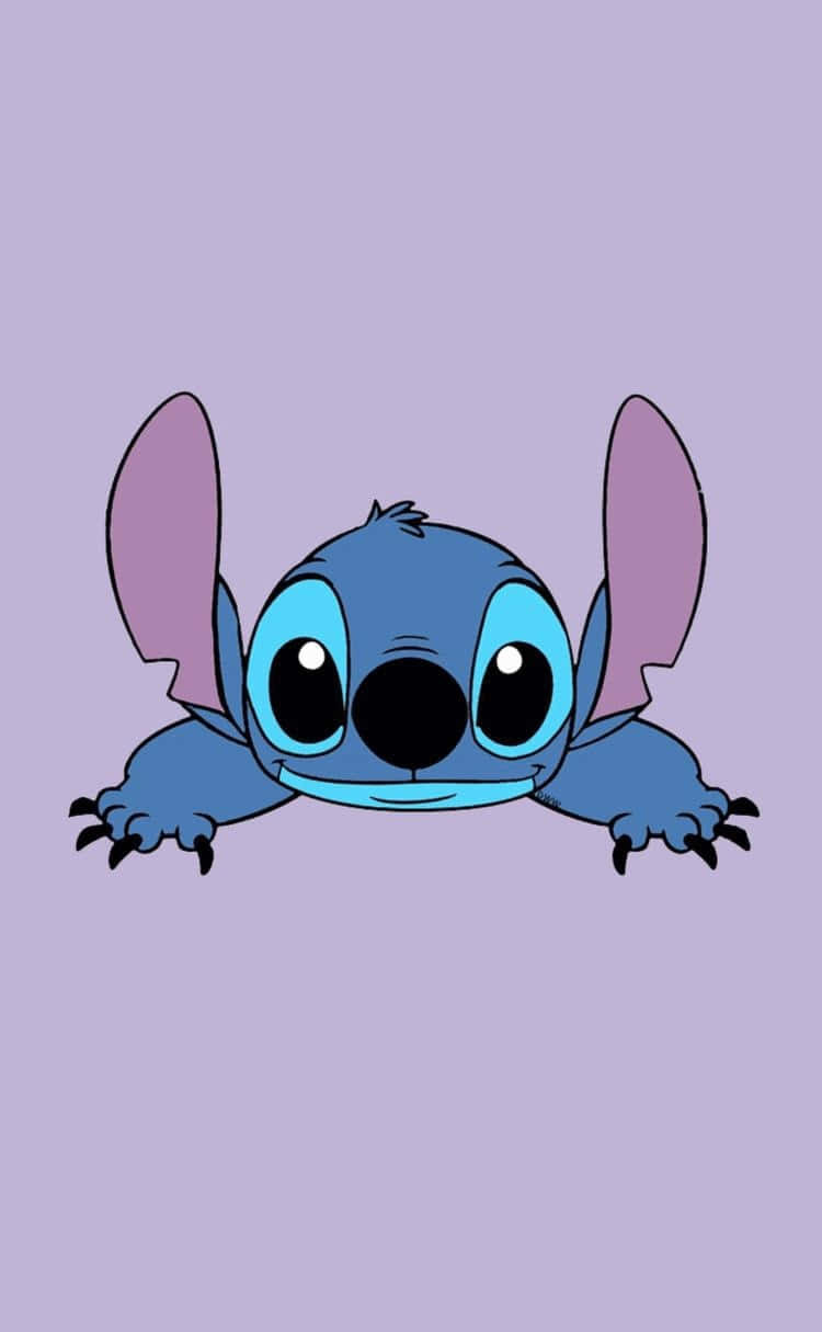 Adorable Stitch Purple Portrait Background