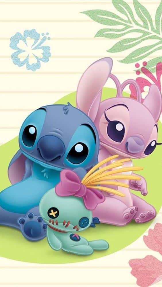 Adorable Stitch Tropical Vibes Background