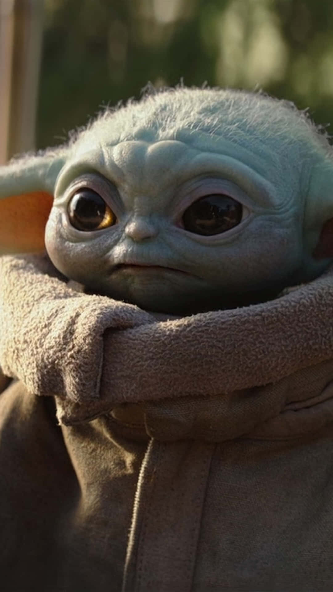 Adorable Tech - Baby Yoda On Phone Background