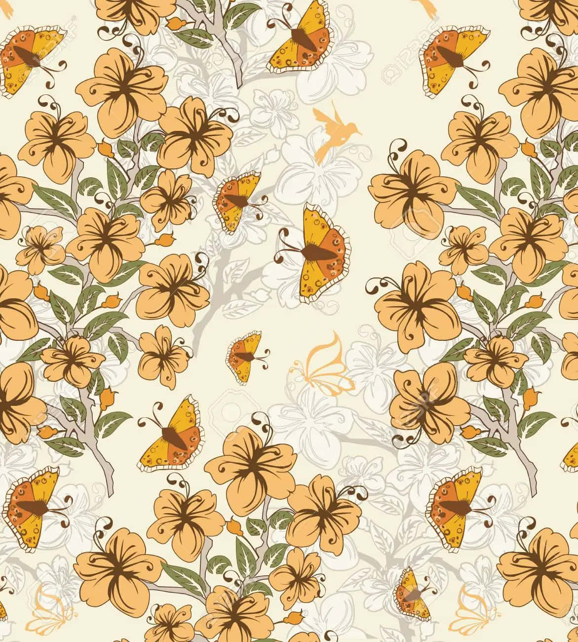 Adorable Vintage Bee Working Hard Background