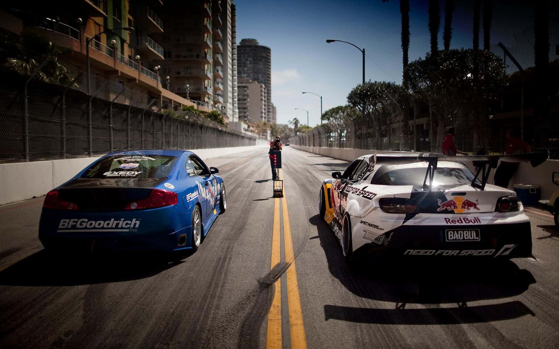 Adrenaline Overload At Midnight: The Street Racing Scene Background