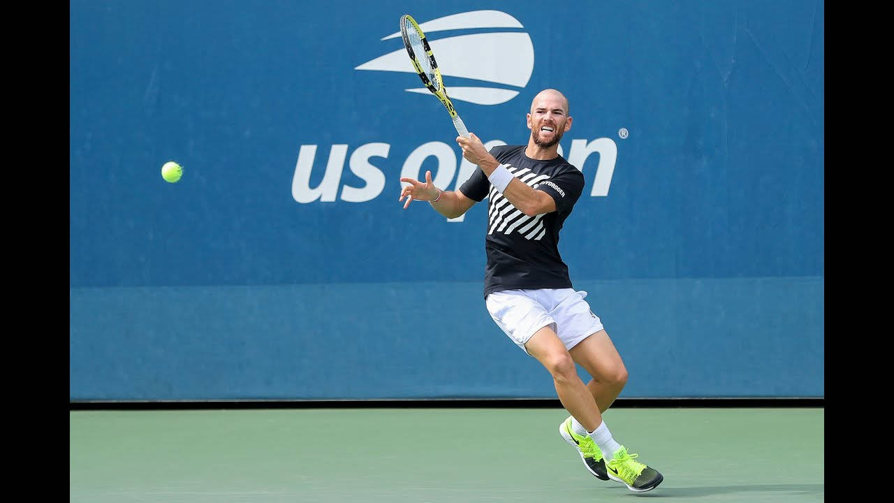 Adrian Mannarino In Action At The Us Open 2020