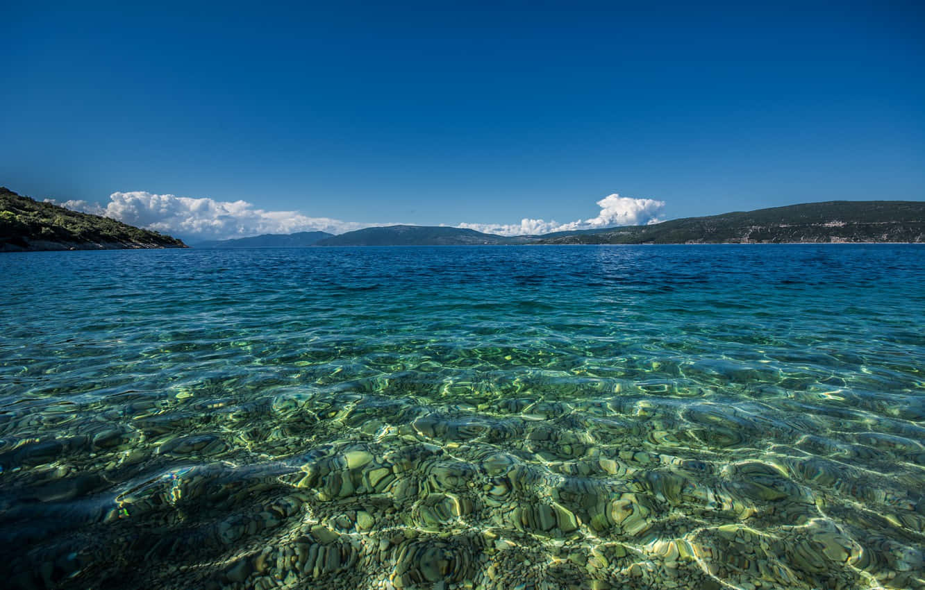 Adriatic Waters In Crotia Background