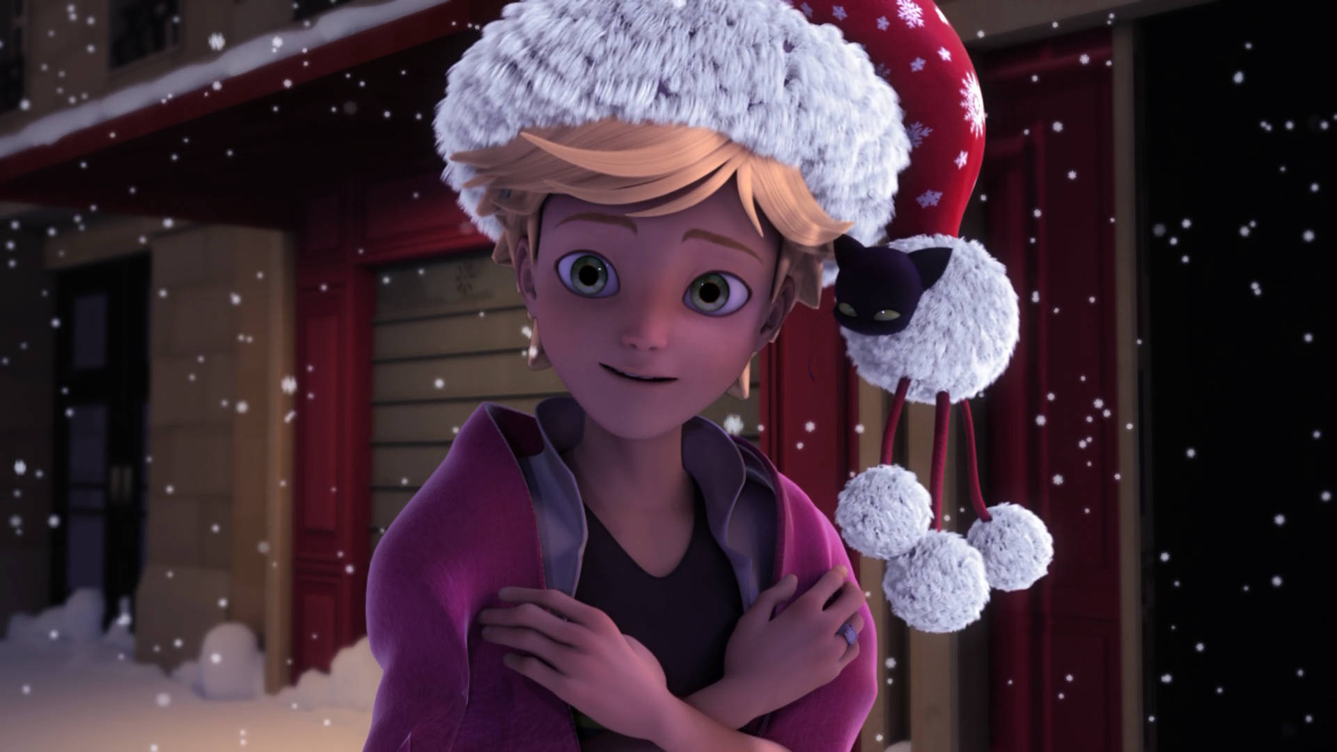 Adrien Agreste Christmas Outfit Background