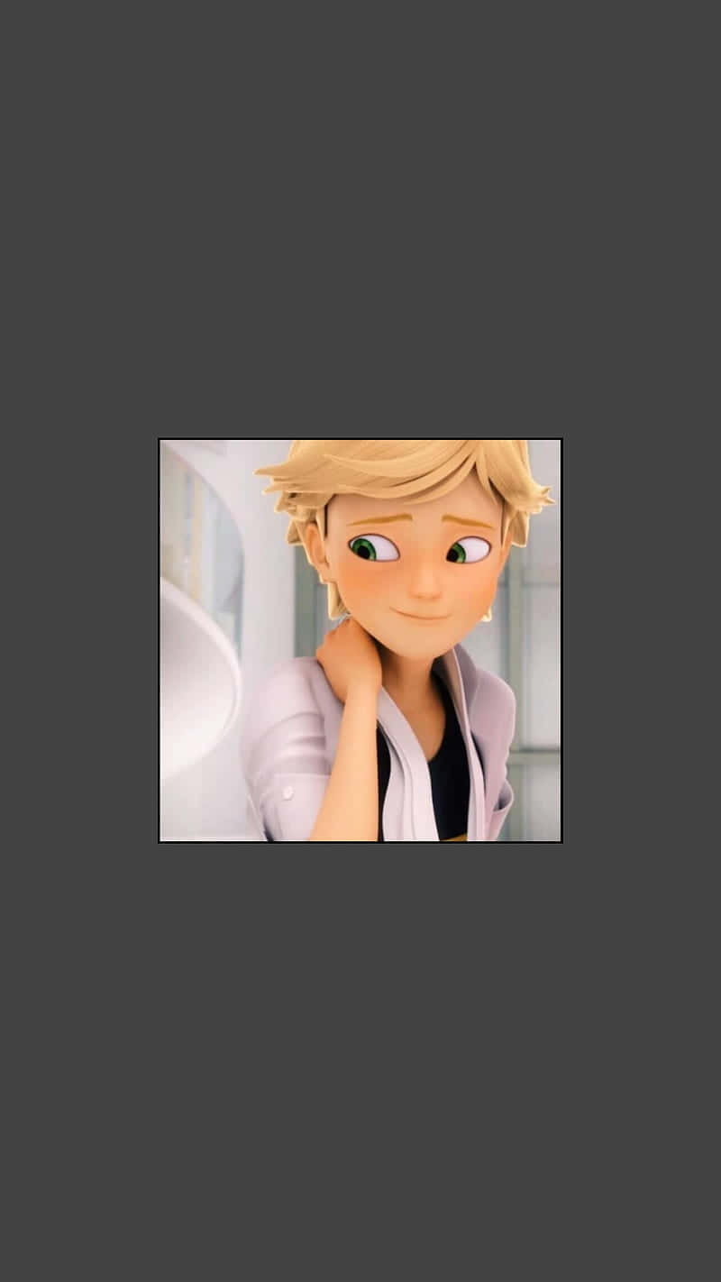 Adrien Agreste In His Miraculous Ladybug Outfit Background