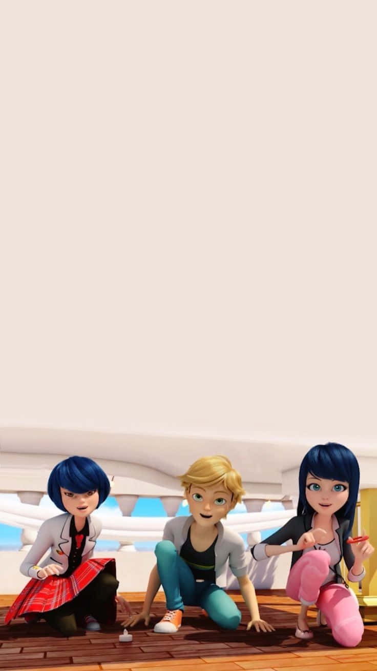 Adrien And Marinette, A Miraculous Duo Background